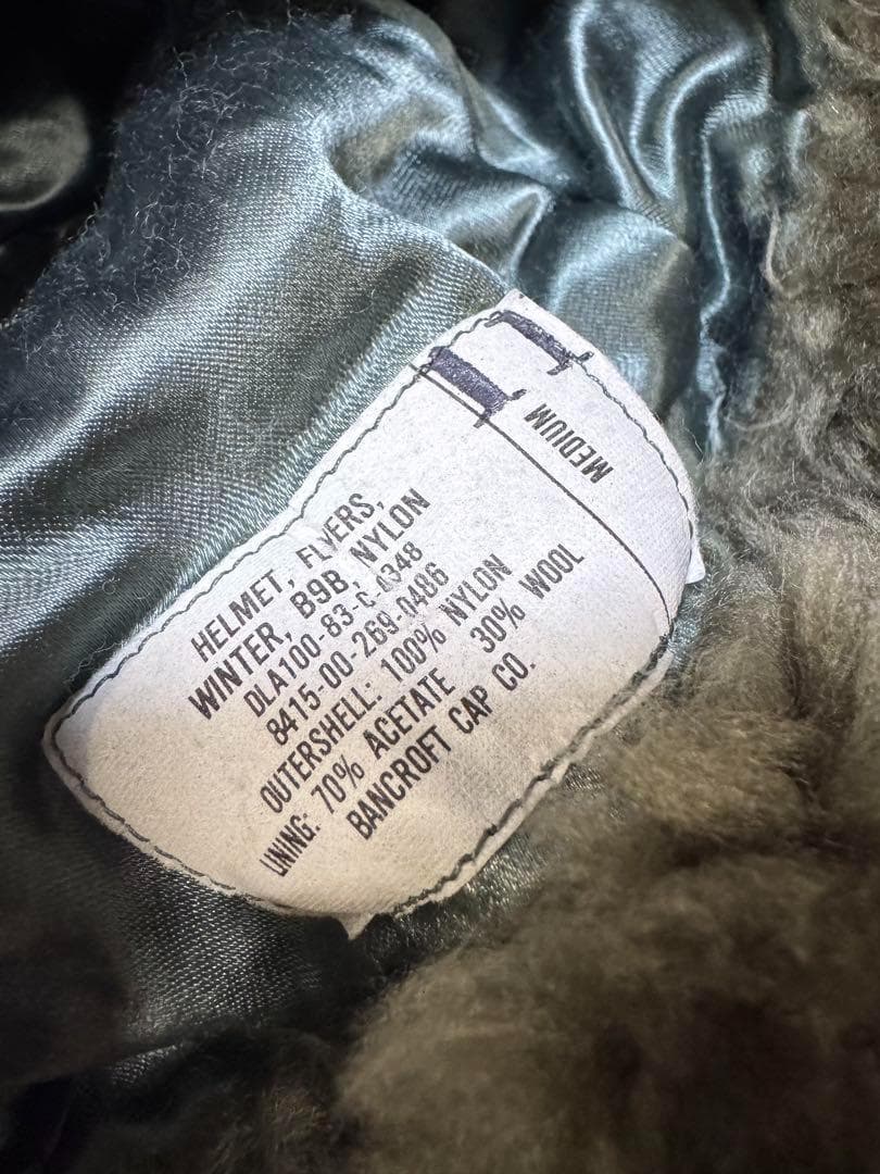 s*f様 米軍 実物 パイロットキャップ B-9B M