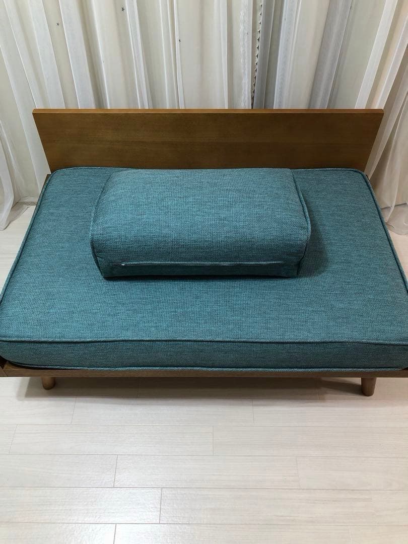 未使用カバー！unico ALBEROソファ 2シーター用グリーン(K151C)