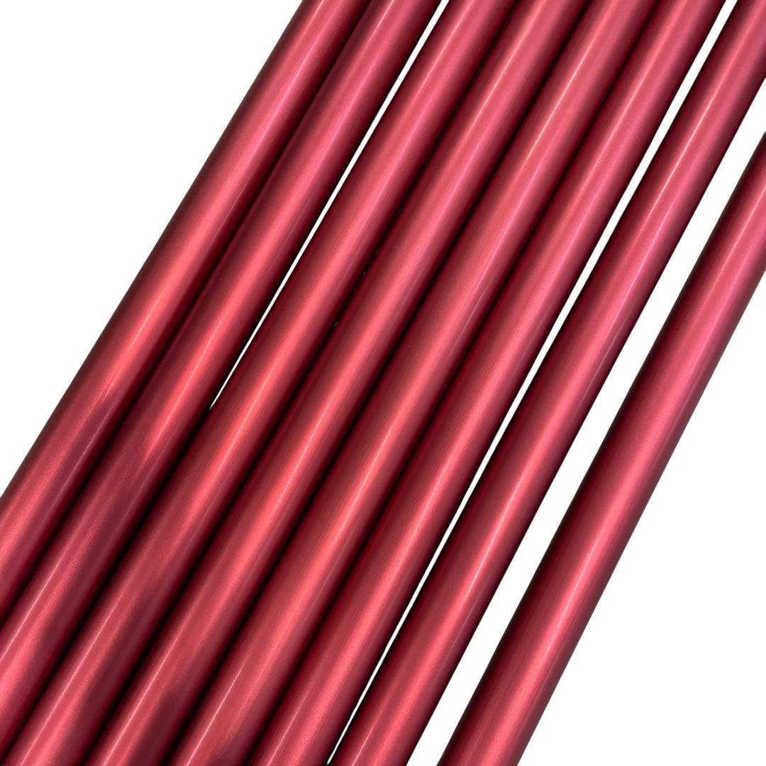 スノーピーク ウイングポールレッド280㎝ まとめ2点 アウトドア レッド