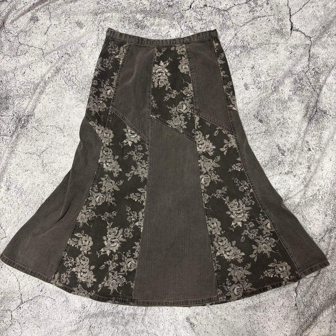 y2k 00s 森ガール　ニットポンチョ　スカート　2点セット　ファー　フリンジ