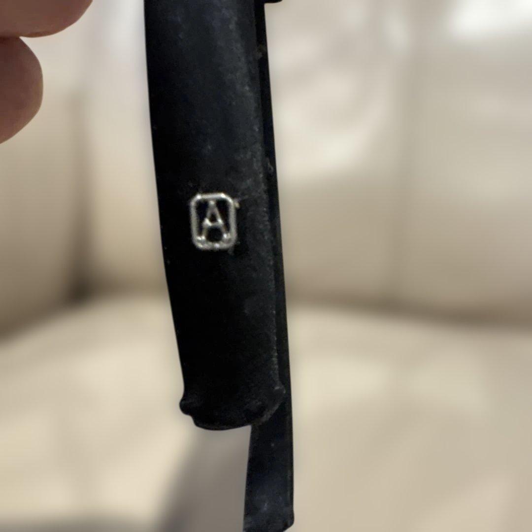 ALEXANDRE DE PARIS ￼ サテン　黒ぷっくりリボンカチューシャ