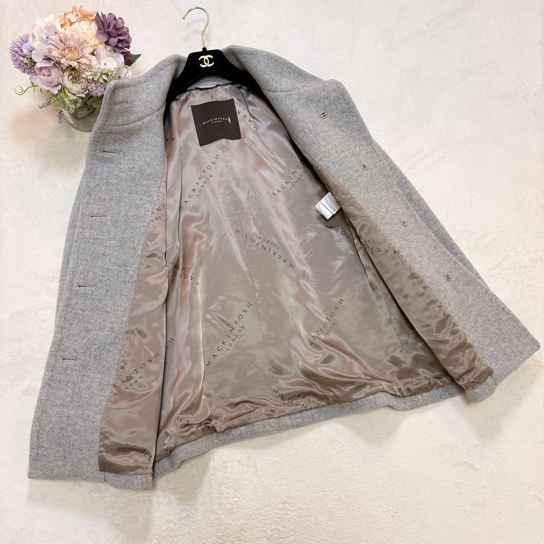 MACKINTOSH LONDON ウールコート 38 グレー ハーフ丈