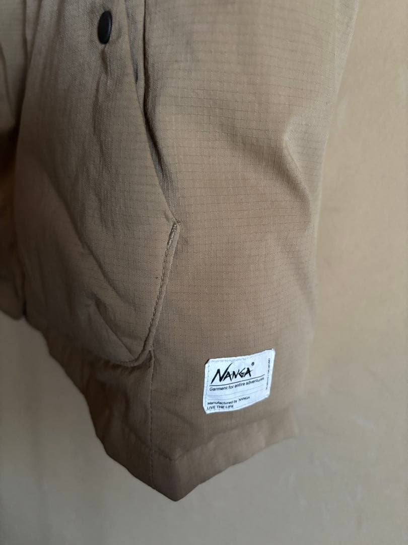 nanga ナンガ ヒノックリップストップインナーダウンベスト　ベージュ