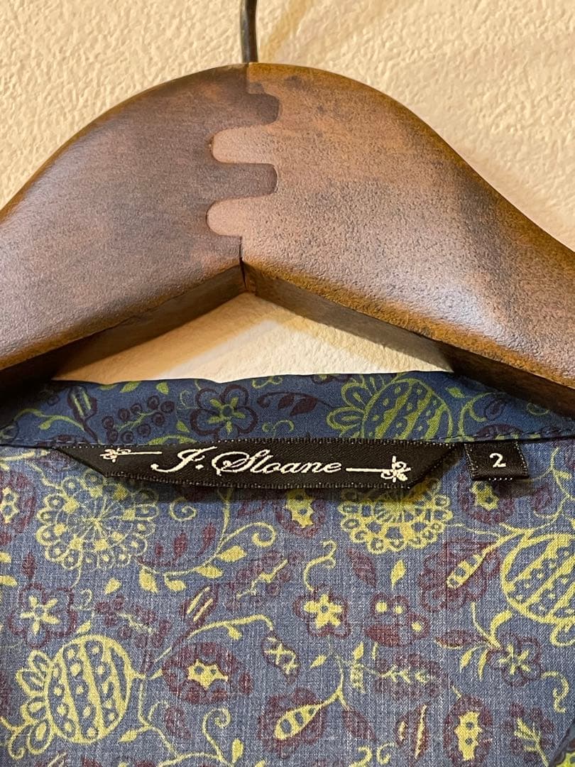 リバティワンピース M 青・緑