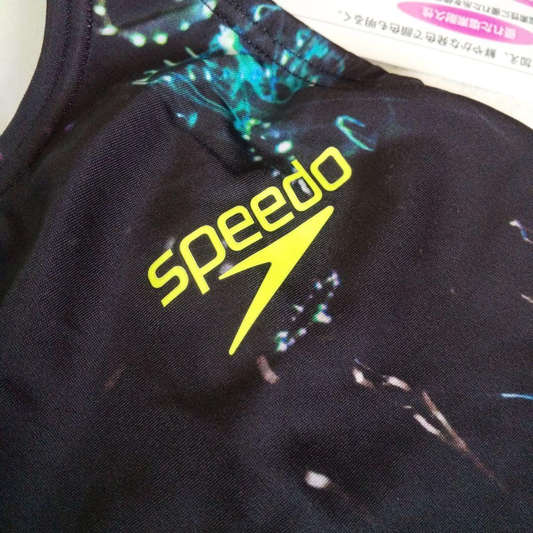 新品 Speedoスピード 競泳水着 Ｍ クラゲ柄 黒 ENDURANCE