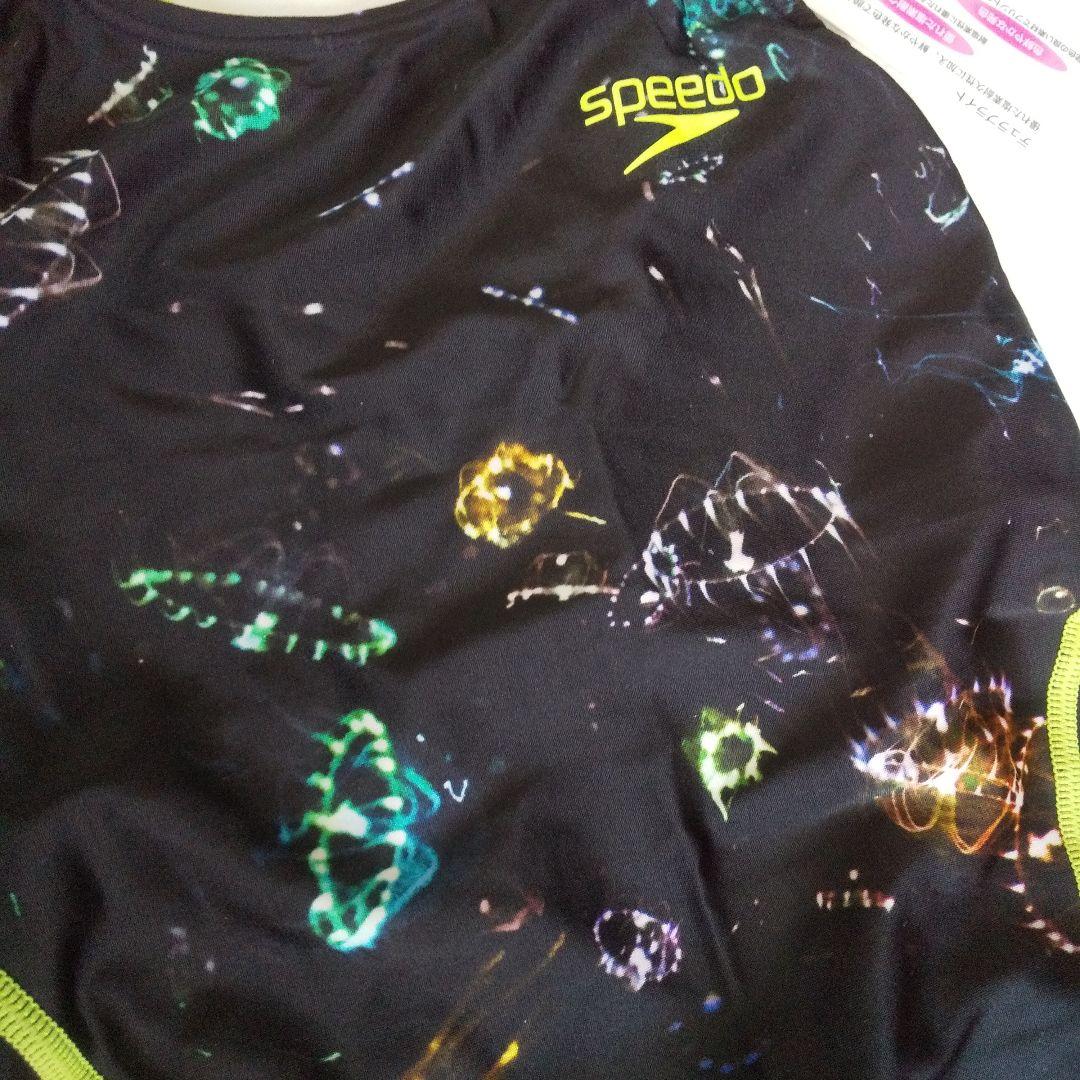 新品 Speedoスピード 競泳水着 Ｍ クラゲ柄 黒 ENDURANCE