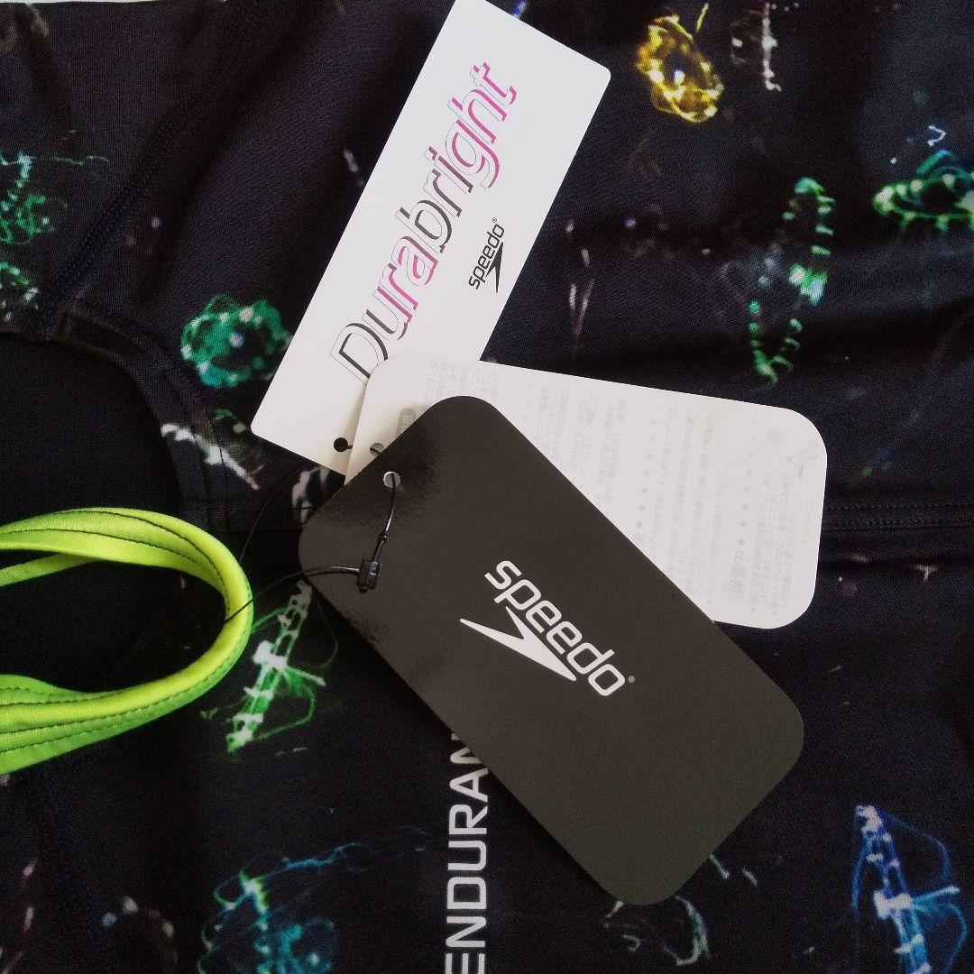 新品 Speedoスピード 競泳水着 Ｍ クラゲ柄 黒 ENDURANCE