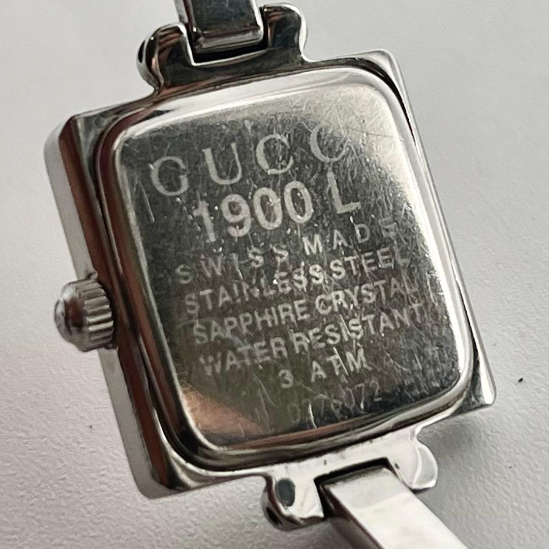 【稼働品】グッチ 1900 L バングルウォッチ ドレス 腕時計 スクエア