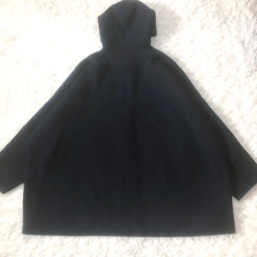 モガ シャルムリバー フードコート ポンチョ風 ドルマンスリーブ ネイビー