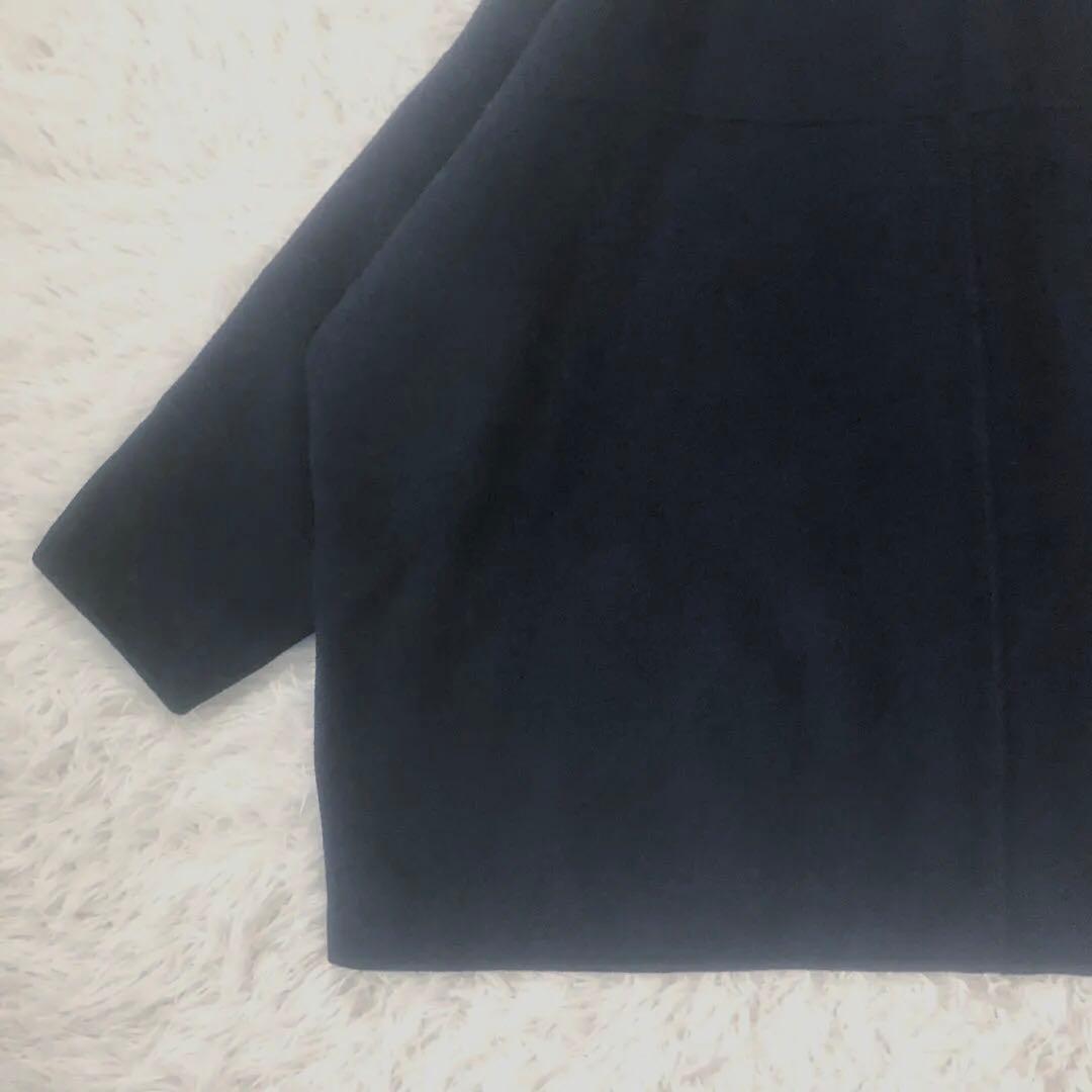 モガ シャルムリバー フードコート ポンチョ風 ドルマンスリーブ ネイビー