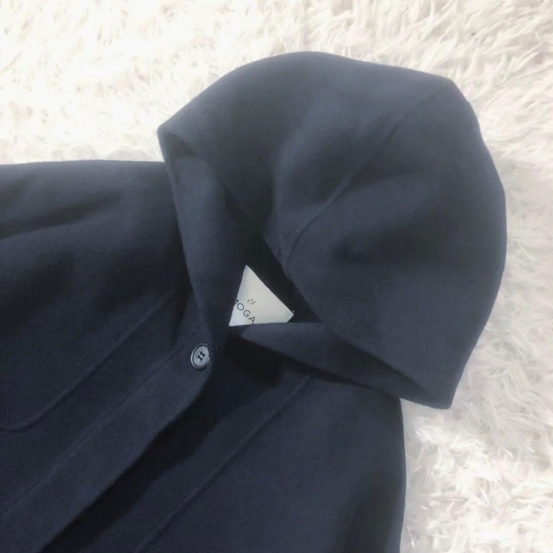 モガ シャルムリバー フードコート ポンチョ風 ドルマンスリーブ ネイビー