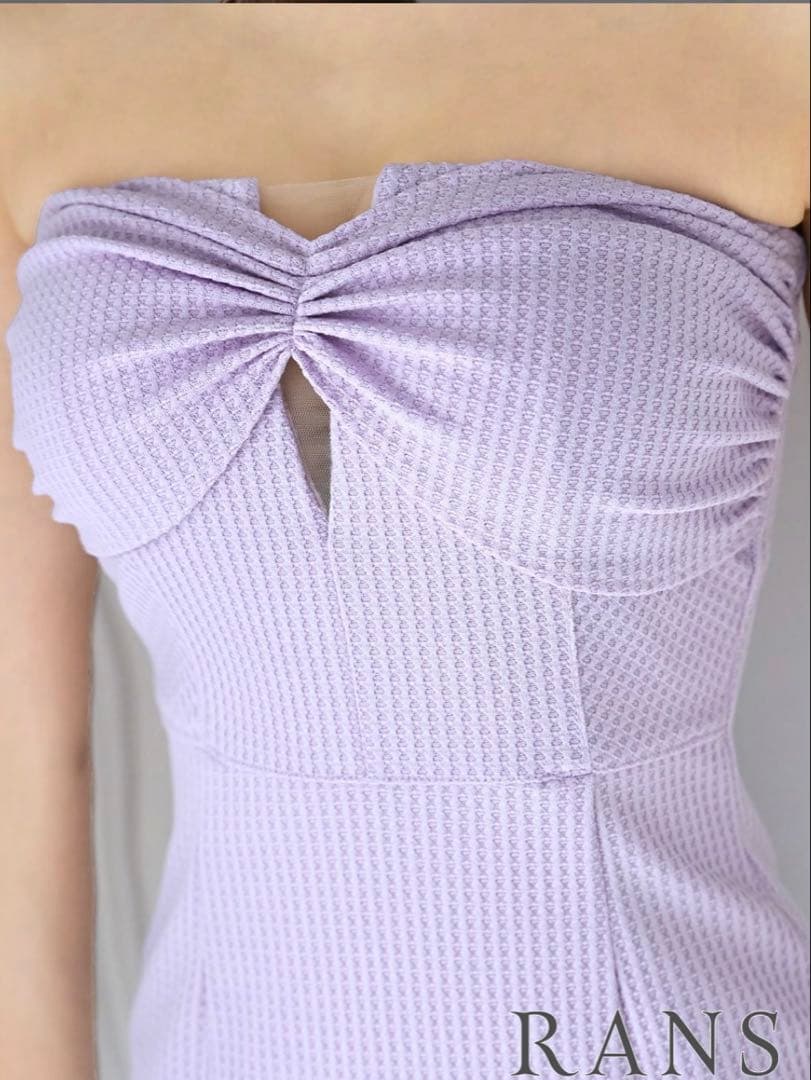 【RANS】ミニ/ドレス/ワンピース/ベア/タイト/ラベンダーRN0064LV