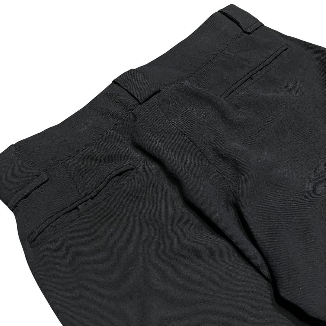 GIORGIO ARMANI レーヨン×ポリ ドレープ ワイドスラックス