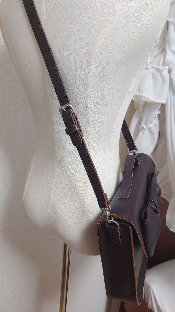 最終価格 Jane Marple/リボンサッチェルBag ダークブラウン