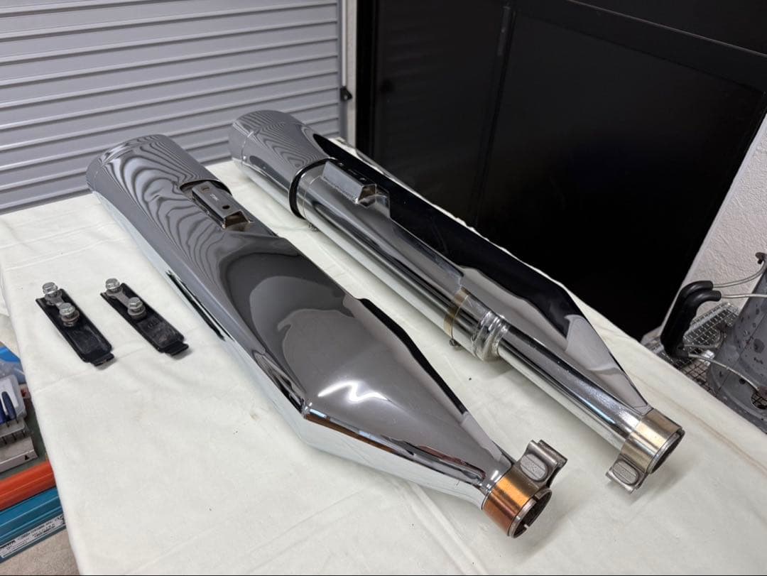 【Harley-Davidson】ステンレススチール マフラー2本セット値下げ可