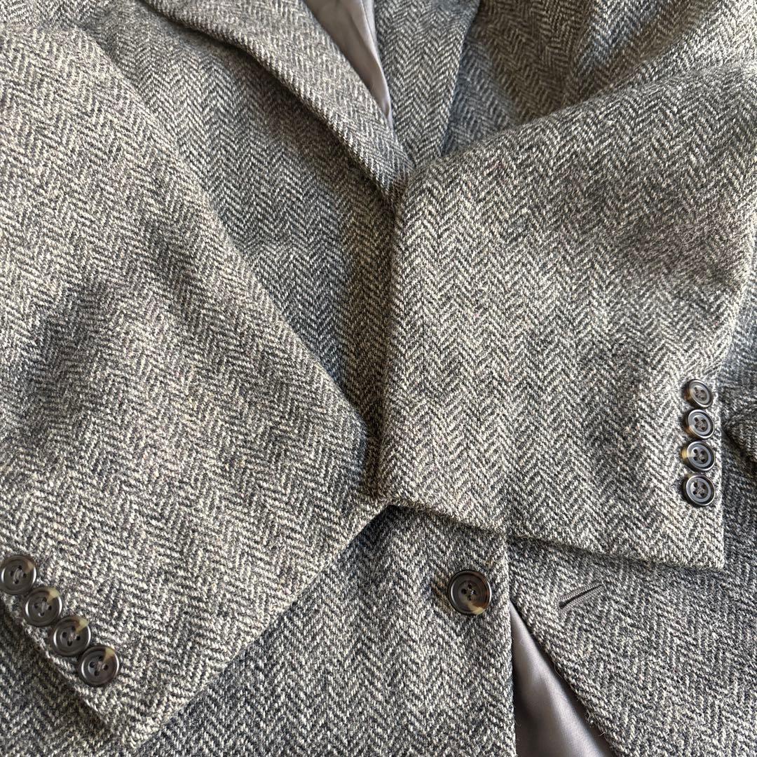 大きいサイズ✨ ハリスツイード ヘリンボーン テーラード ジャケット