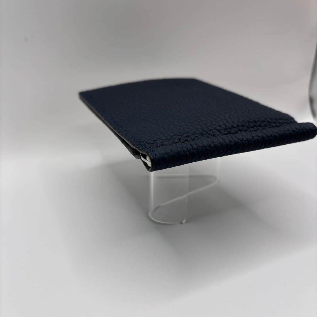 BONAVENTURA 二つ折り財布　マネークリップ　ネイビー　コンパクト　財布