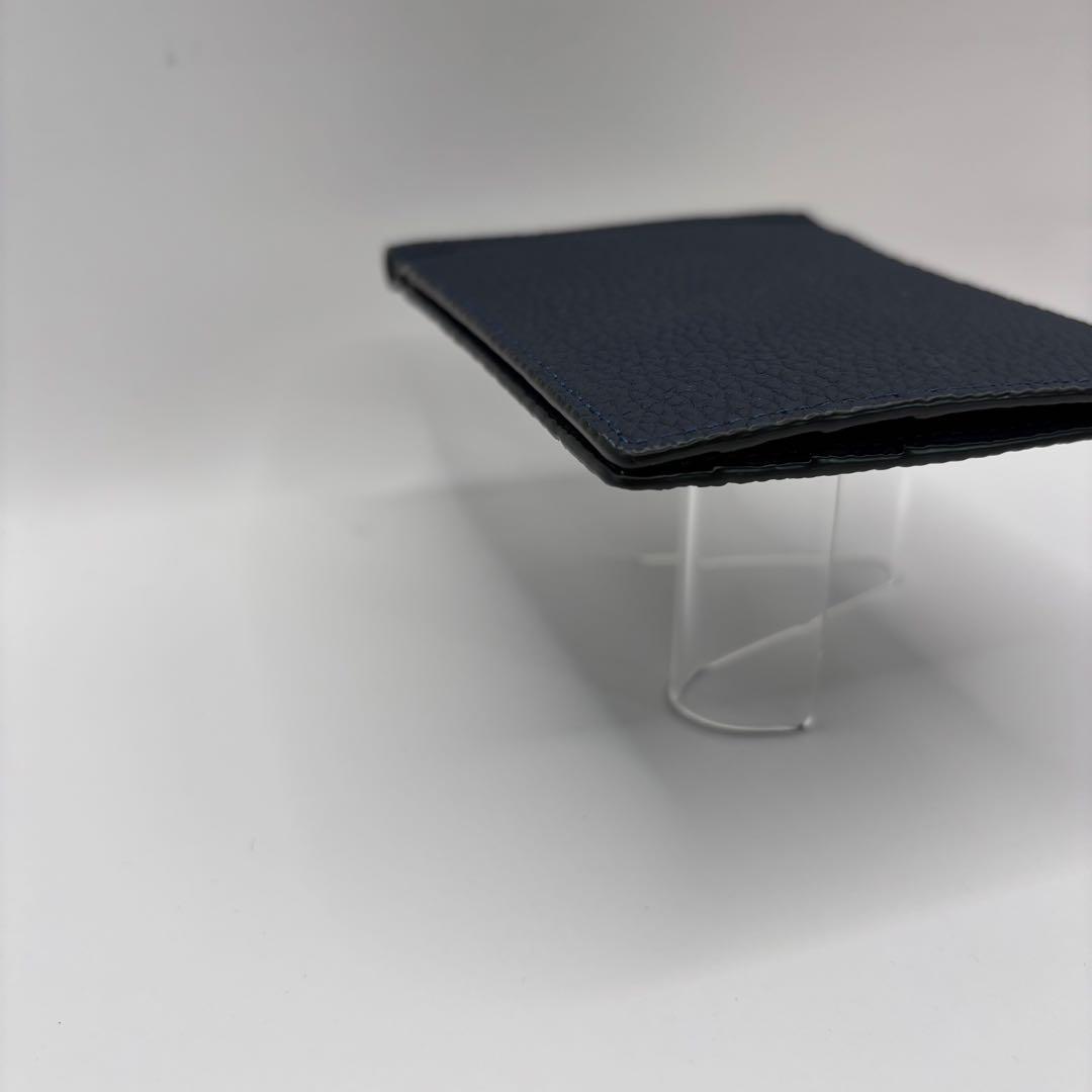 BONAVENTURA 二つ折り財布　マネークリップ　ネイビー　コンパクト　財布