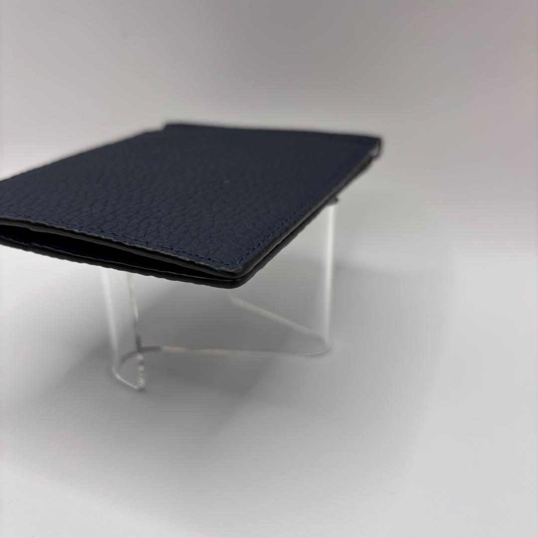 BONAVENTURA 二つ折り財布　マネークリップ　ネイビー　コンパクト　財布