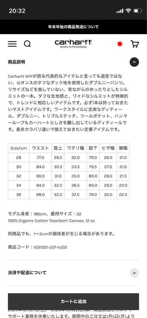 パンツ Carhartt WIP Double Knee Pant