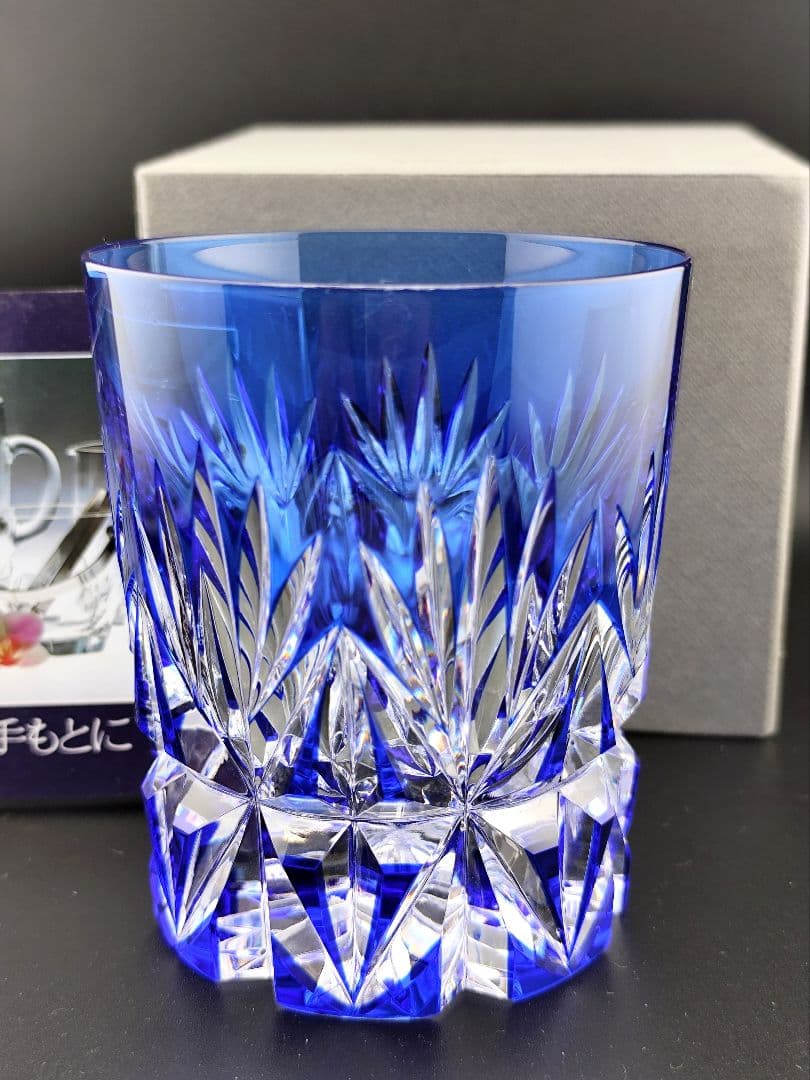 未使用品☆HOYA 最高級ロックグラス（切子、江戸切子、薩摩切子）