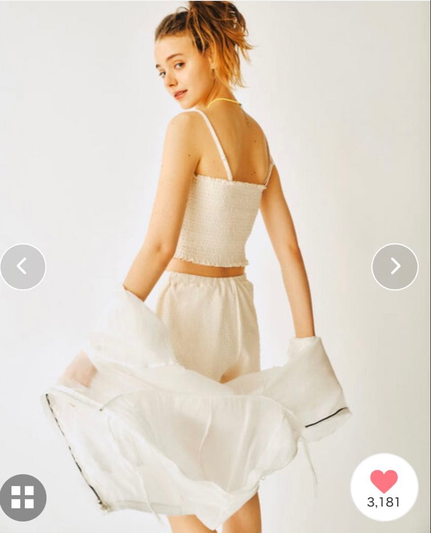 mystic　ミスティック　シアーパーカー4SETスイムウェア アイボリー