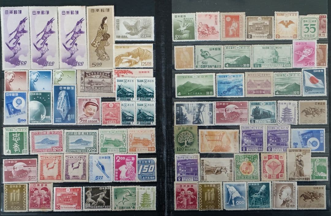 ●　銭単位切手　未使用美品　見返り美人・月に雁・航空切手など　古い切手　●