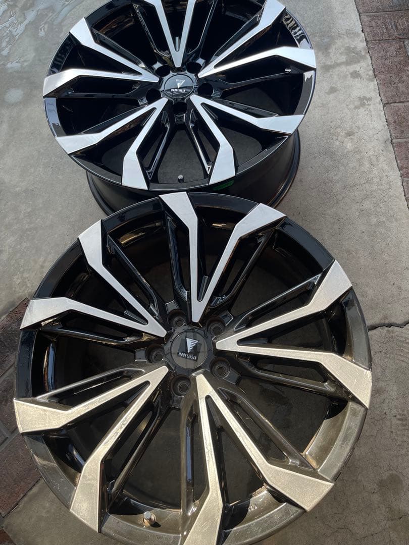 モデリスタホイール2本組み どちらも超良品 純正跡少しあり