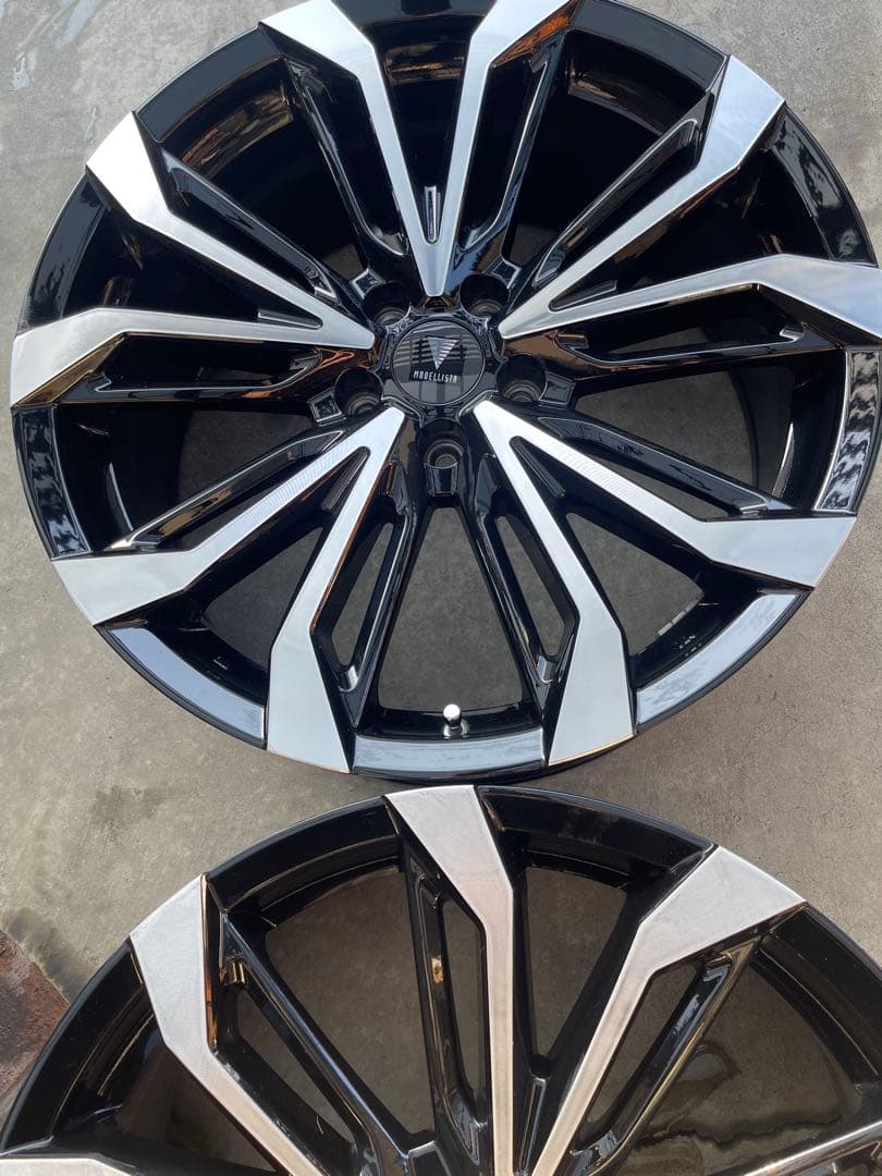 モデリスタホイール2本組み どちらも超良品 純正跡少しあり