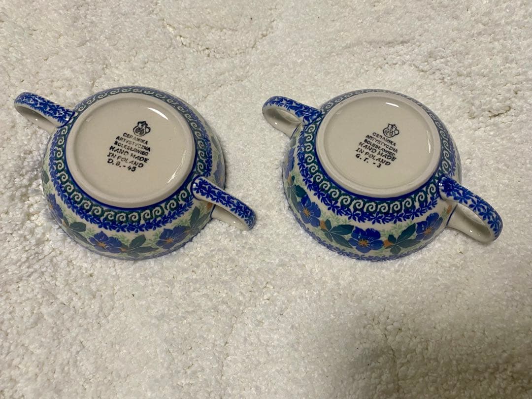 【激レア】取っ手可愛くて便利 ポーリッシュポタリー ポーランド スープカップ