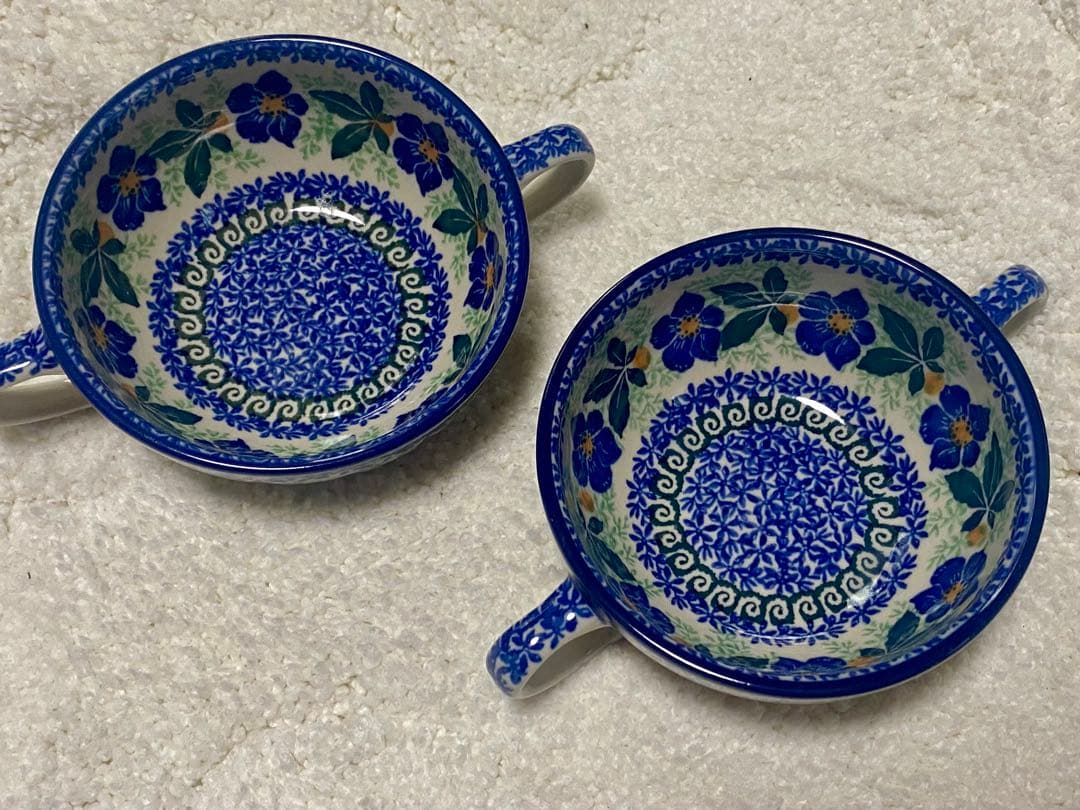 【激レア】取っ手可愛くて便利 ポーリッシュポタリー ポーランド スープカップ