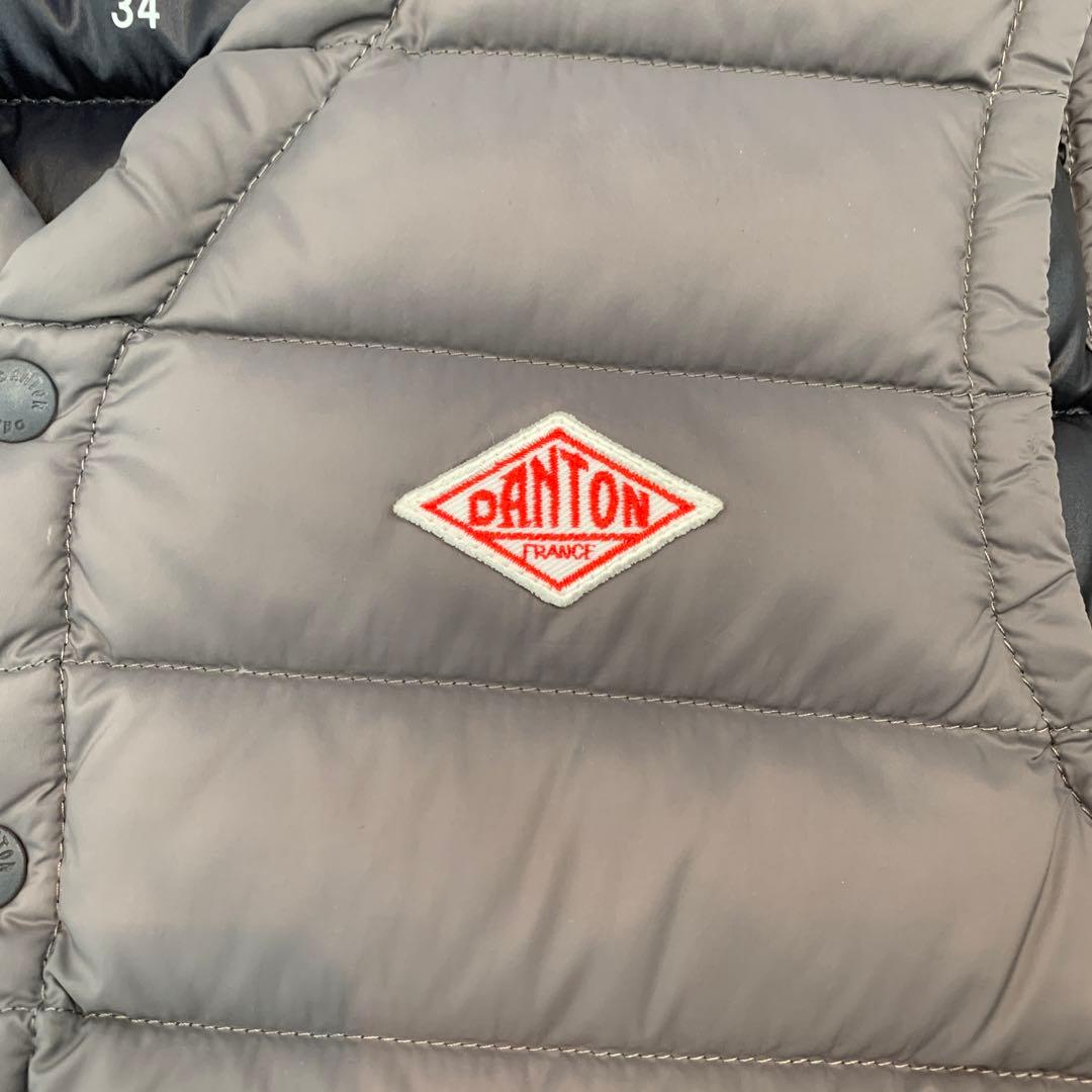☆ほぼ未使用☆DANTON ダウンベスト グレー size34 ライトダウン