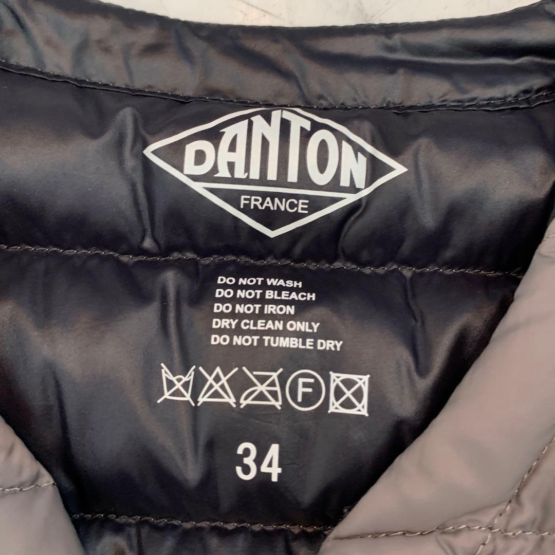 ☆ほぼ未使用☆DANTON ダウンベスト グレー size34 ライトダウン