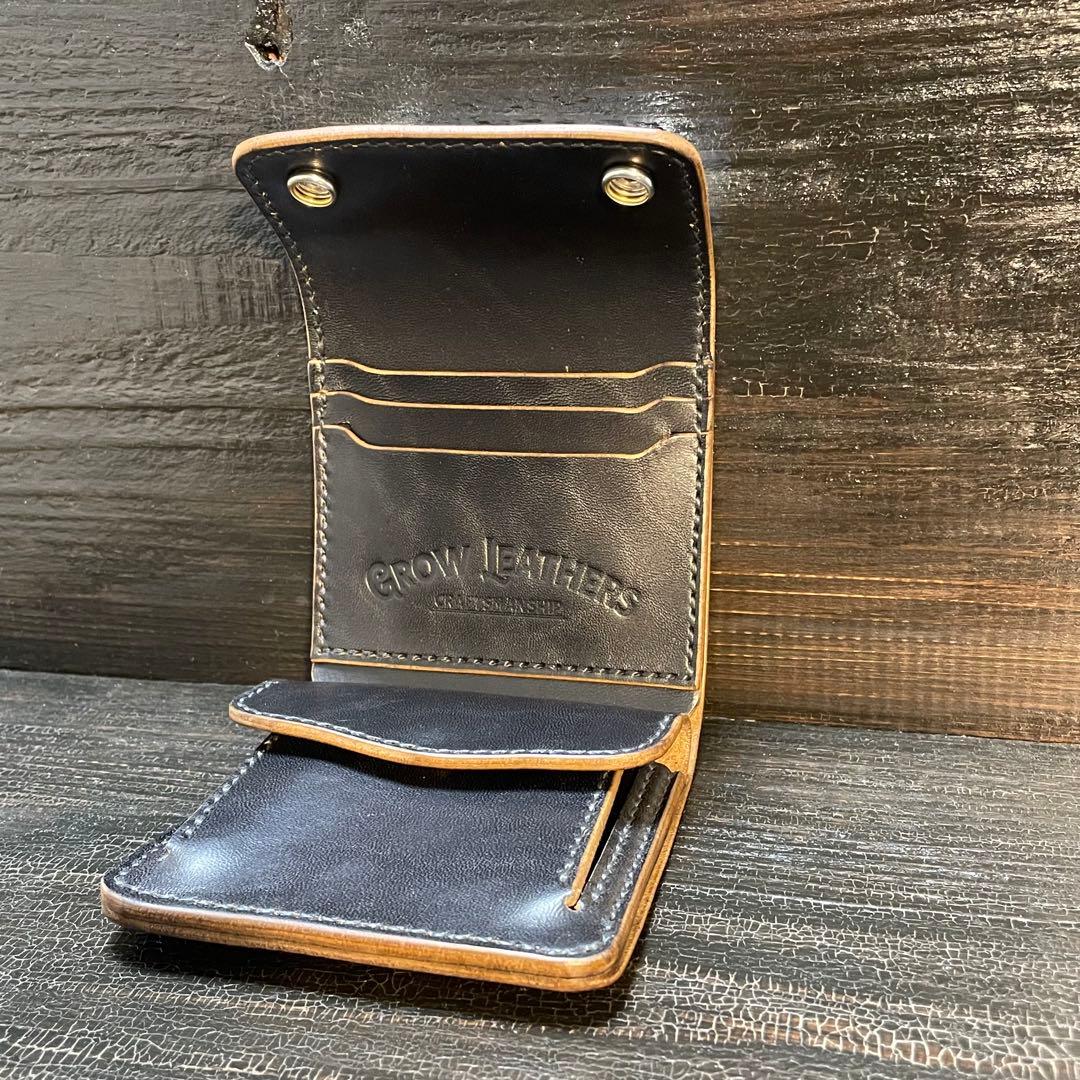 MARYAM ホースバット　ショートトラッカー　三つ折りウォレット　茶芯