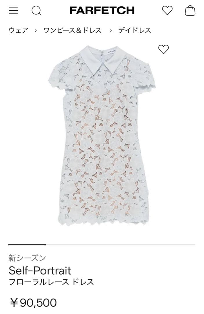 Self-Portrait フローラルレースドレス【未着用　タグ付き】