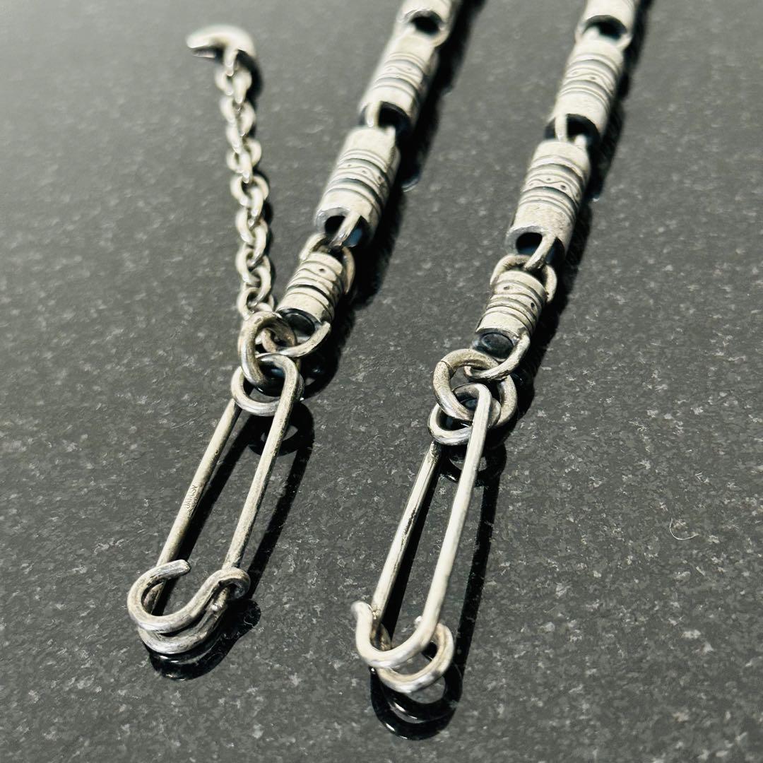 ジャムホームメイド 安全ピンクリップ ローラーウォレットチェーン 純銀 925