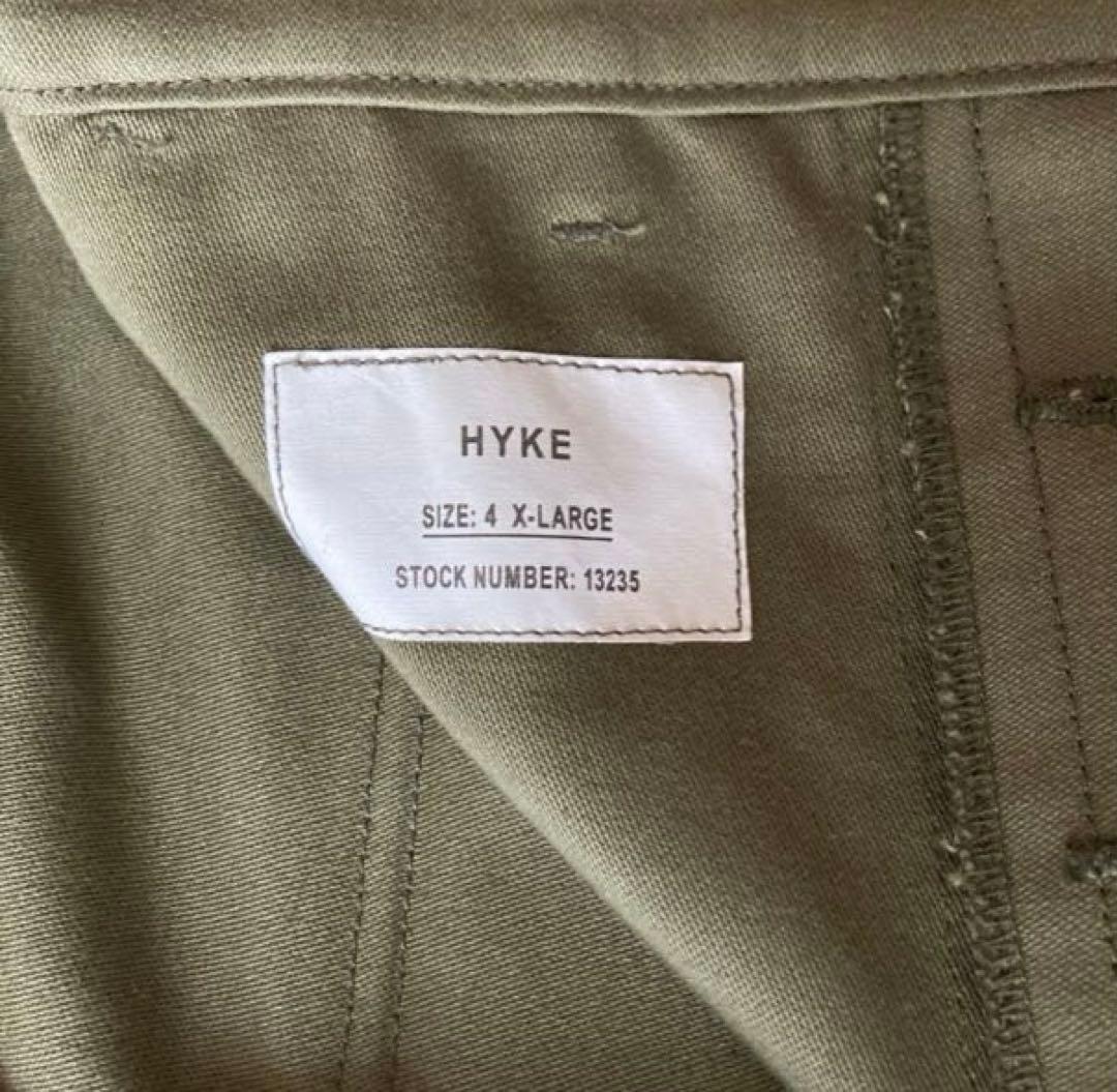 HYKE BACKSATIN BAKERPANTS サイズ：XL