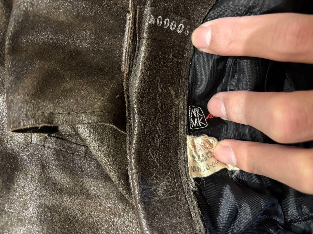 レザーワイドパンツ