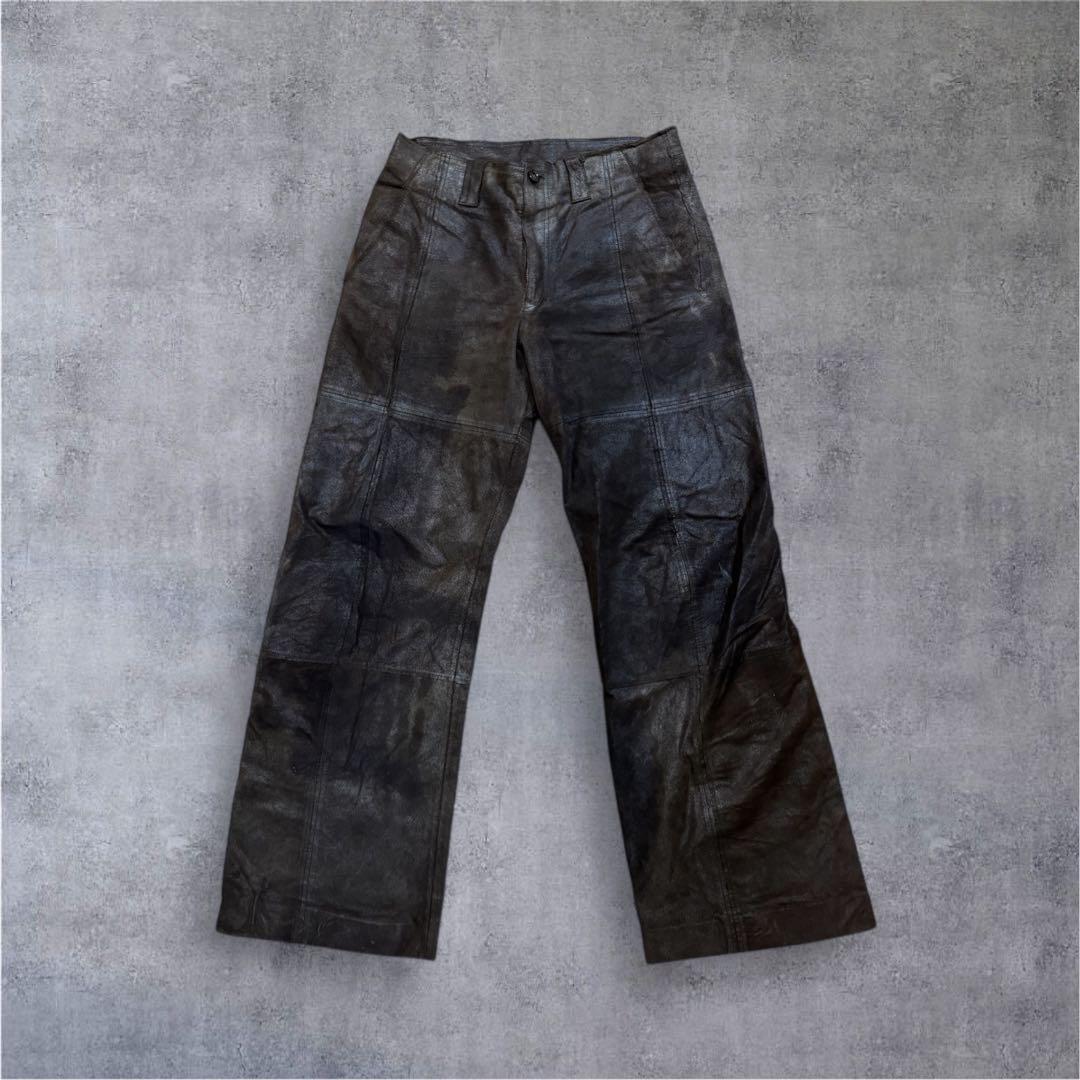 レザーワイドパンツ