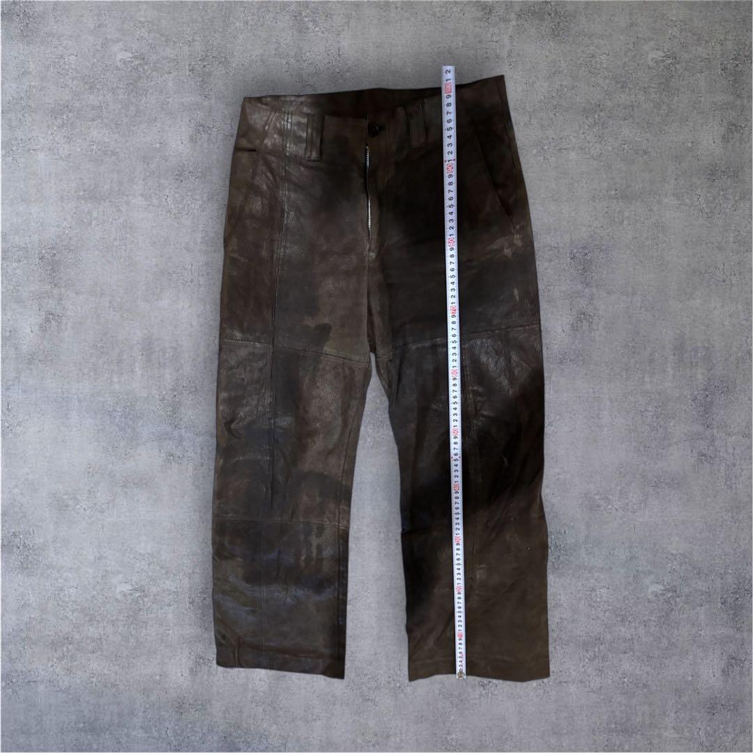 レザーワイドパンツ