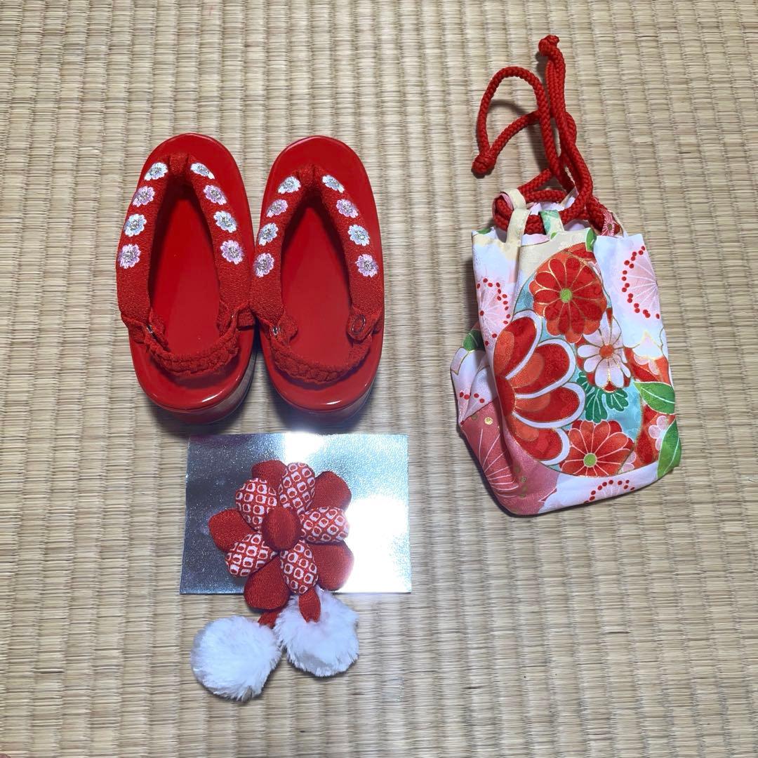 七五三 3歳　着物セット ピンク 花柄　花ひめ