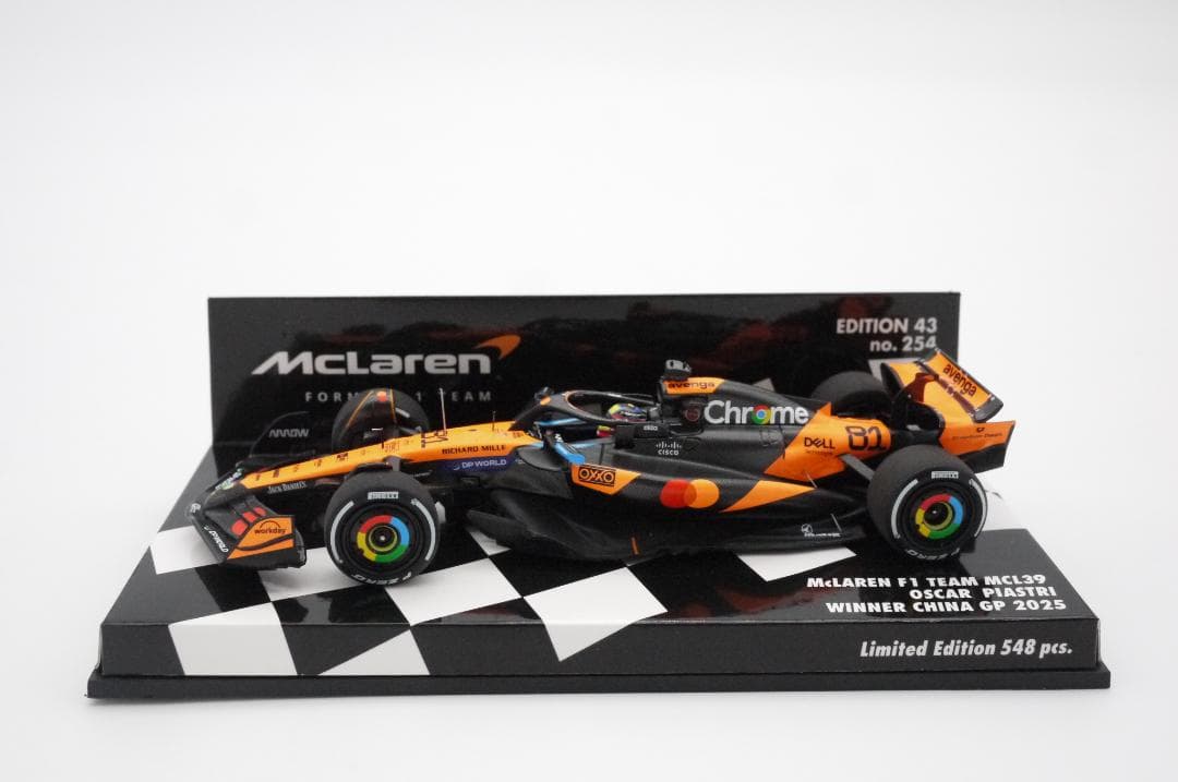 よもぎ1/43 マクラーレン MCL39 中国GP 優勝 O.ピアストリ