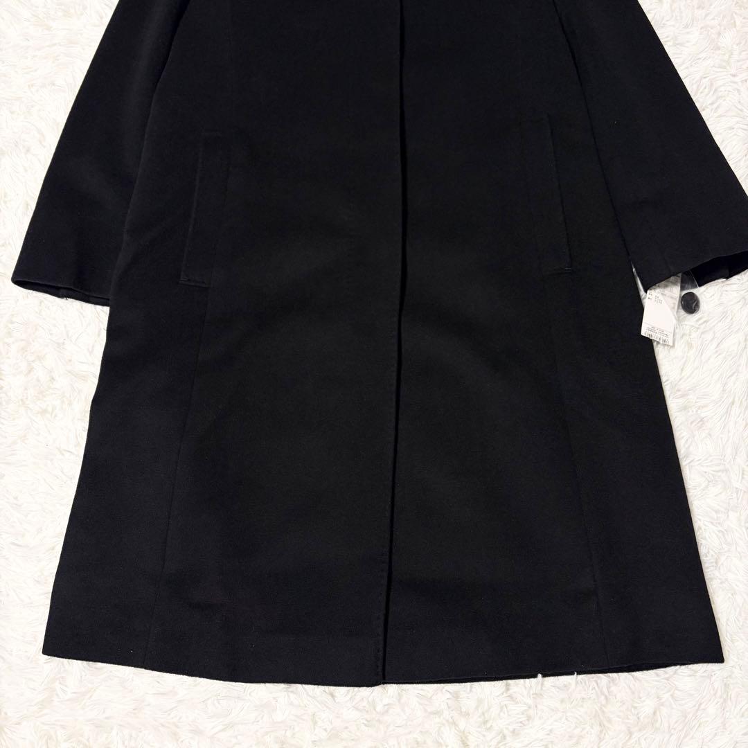 【新品】23区 ウールアンゴラ ビーバースタンドカラーコート 黒44