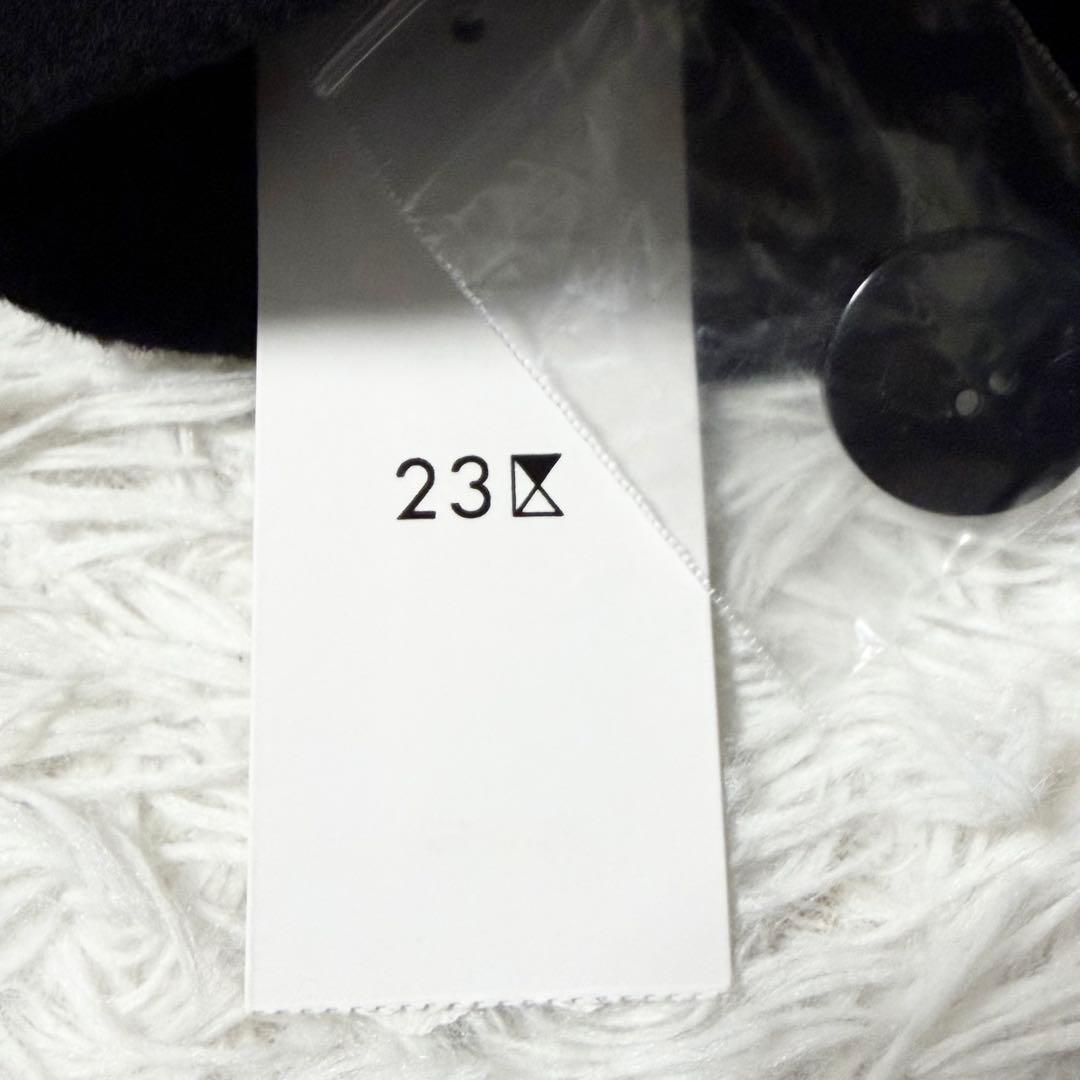 【新品】23区 ウールアンゴラ ビーバースタンドカラーコート 黒44