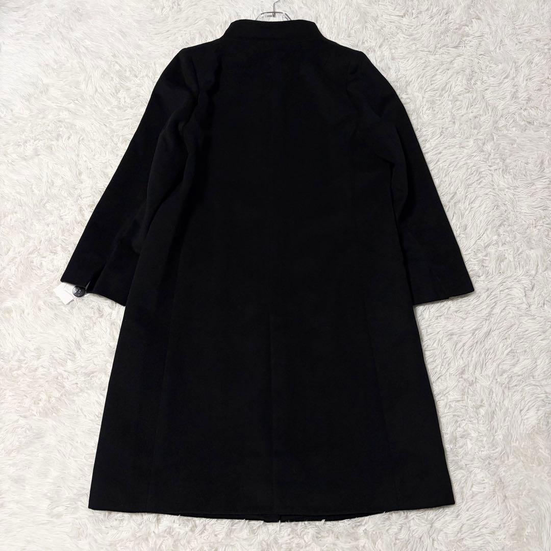 【新品】23区 ウールアンゴラ ビーバースタンドカラーコート 黒44