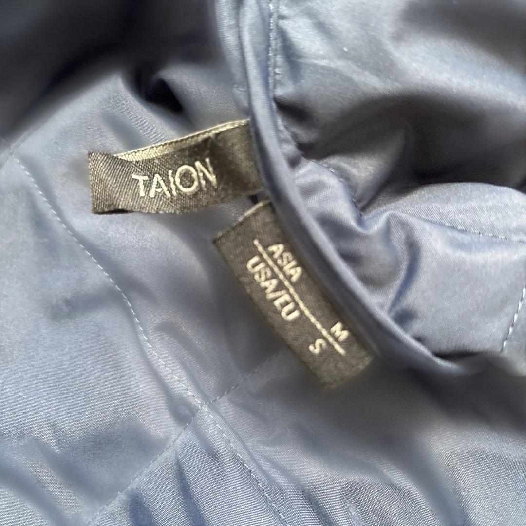 SHIPS any別注 TAION キルティングコート ブラック ロングコート