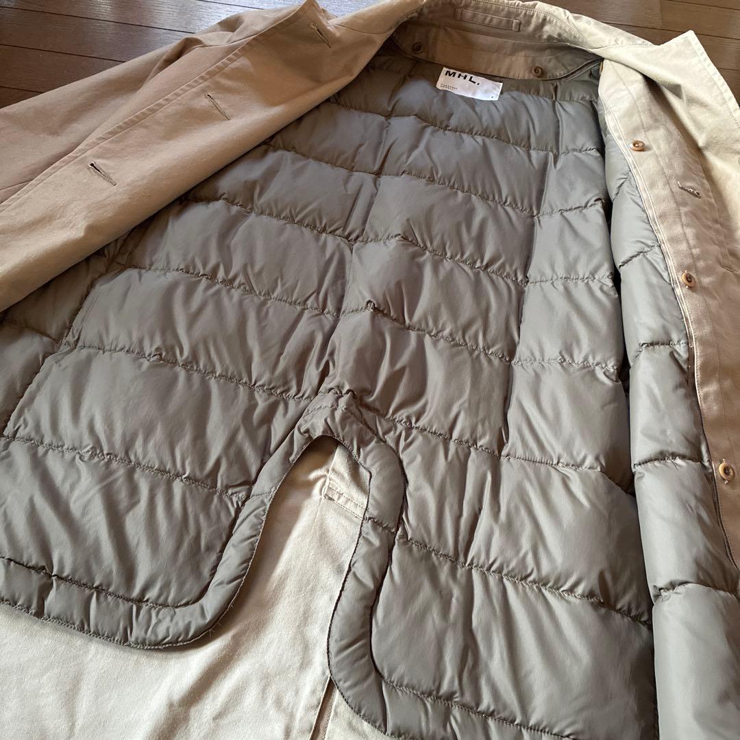 美品★MHL★ダウンライナー付 ステンカラーコート