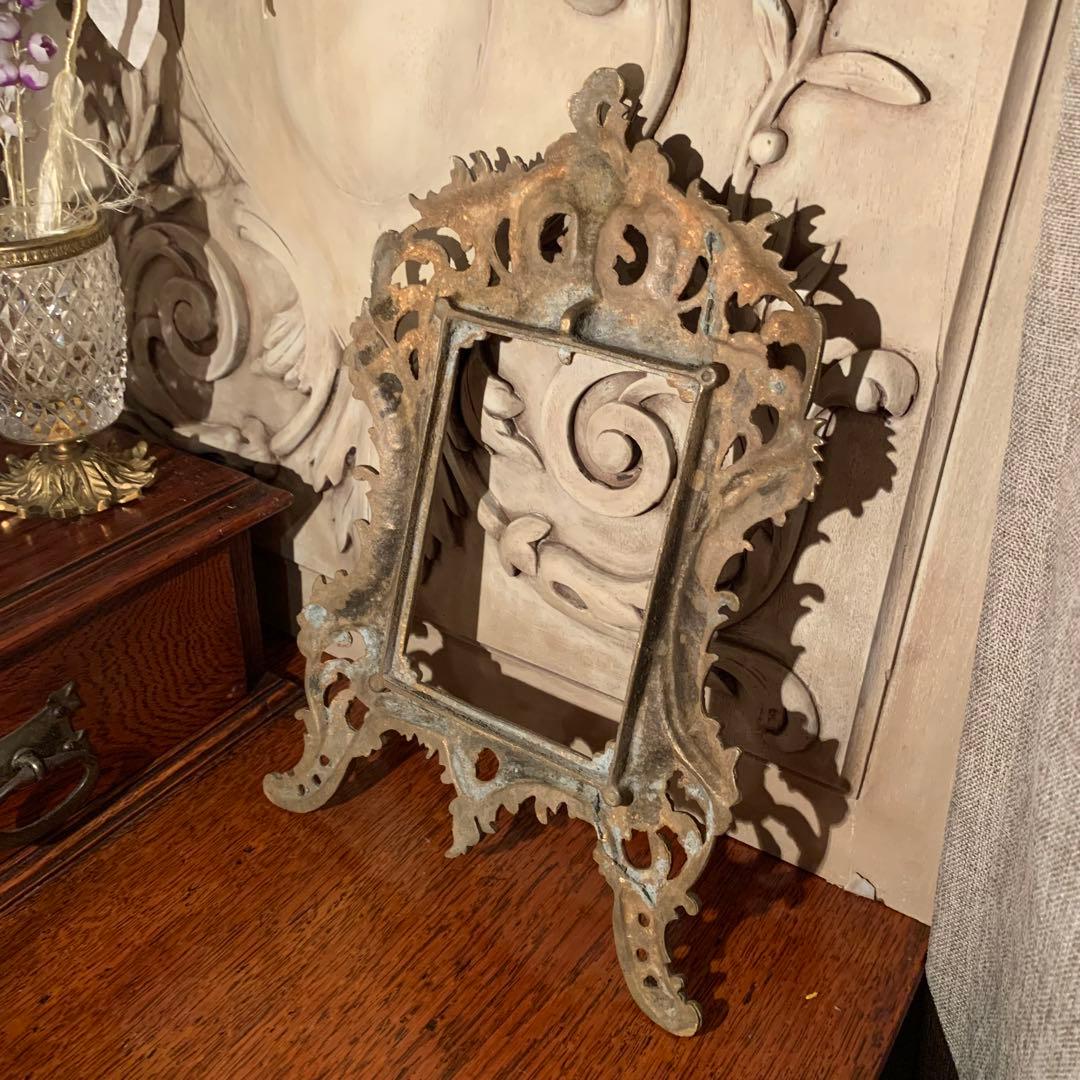 フランスアンティーク　ブロンズフレーム