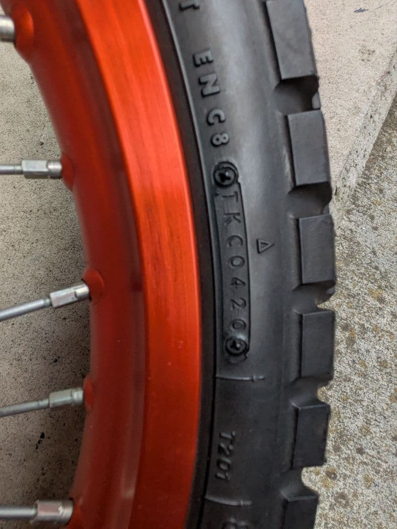 YAMAHA　トリッカー　フロント＆リアホイールセット