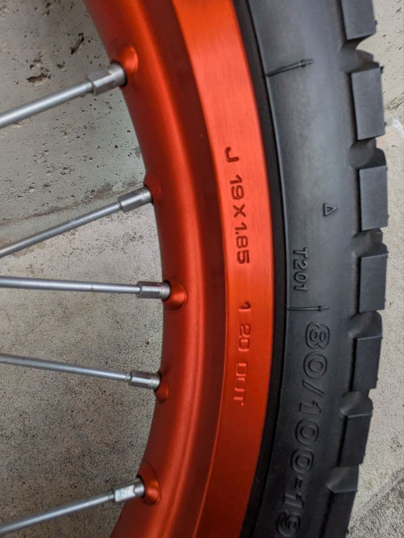 YAMAHA　トリッカー　フロント＆リアホイールセット